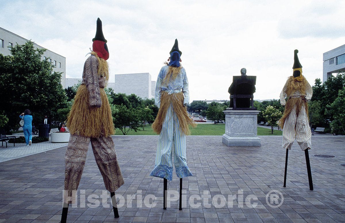 Washington, D.C. Photo - Dancers on Stilts in John Marshall Park, Pennsylvania Avenue-