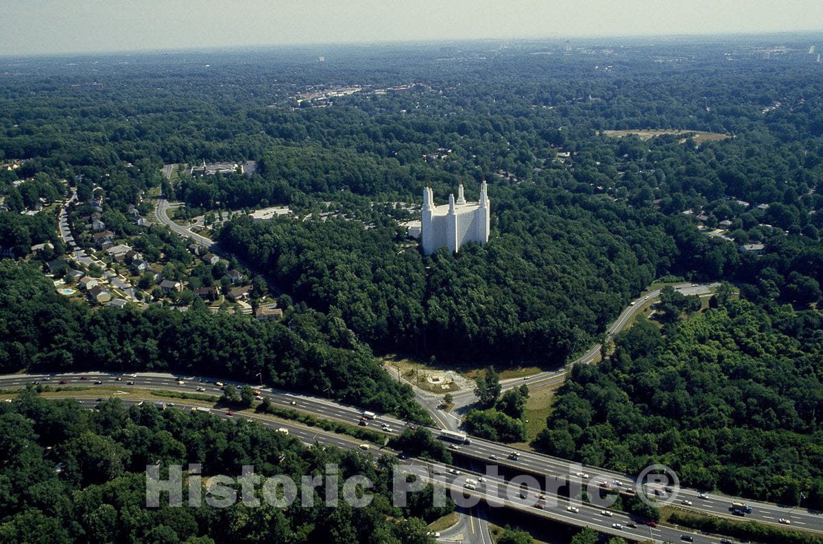 Bethesda, MD Photo - Aerial of The Mormon Temple in Near Bethesda, Maryland