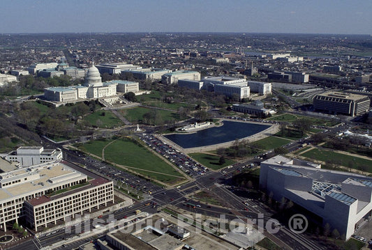 Washington, D.C. Photo - Aerial View of Washington, D.C. Showing The U.S. Capitol-