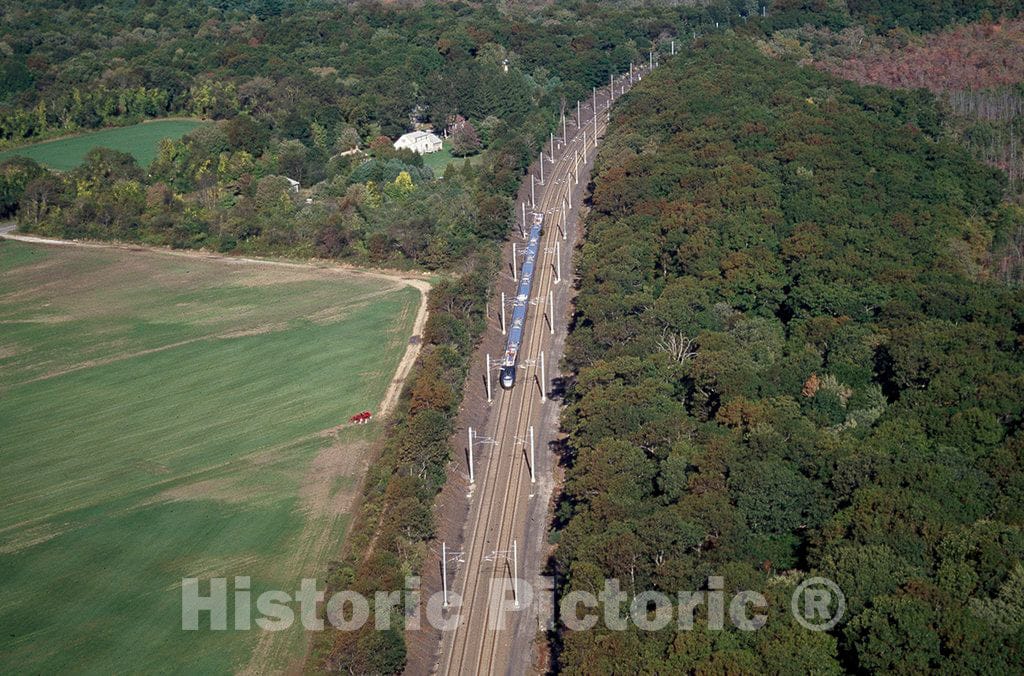 Photo - Amtrak Acela Train Doing a Test Run in New England Before Going into Service- Fine Art Photo Reporduction