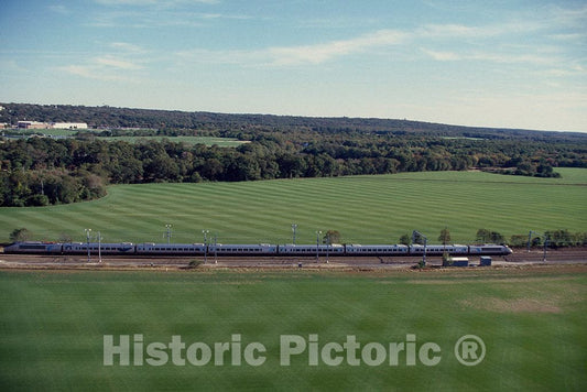 Photo - Test Run of The high-Speed Amtrak Acela Train in New England Before Putting it into Service- Fine Art Photo Reporduction