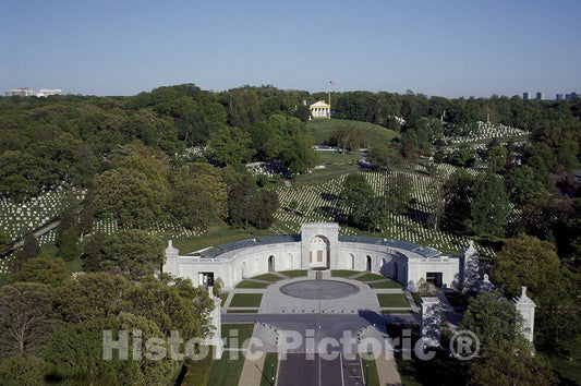 Arlington, VA Photo - Aerial View of Arlington Cemetery, Arlington, Virginia