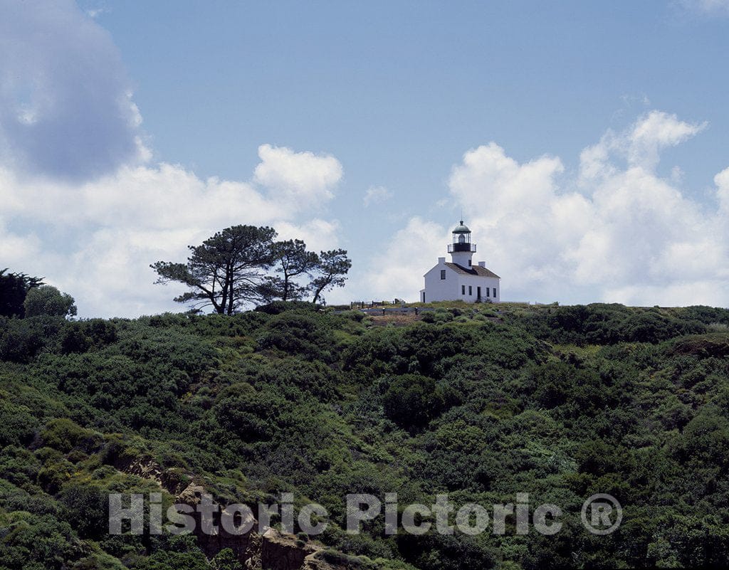 San Diego, CA Photo - Distant View of Point Loma Lighthouse, San Diego, California