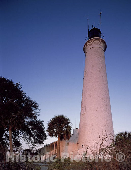 Saint Marks, FL Photo - St. Marks Light, at The Mouth of The St. Marks River in The Apalachee Bay on Florida's Panhandle