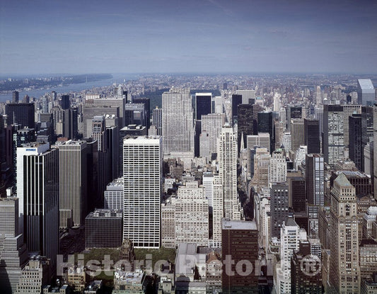 New York, NY Photo - Aerial View of Manhattan, New York, New York