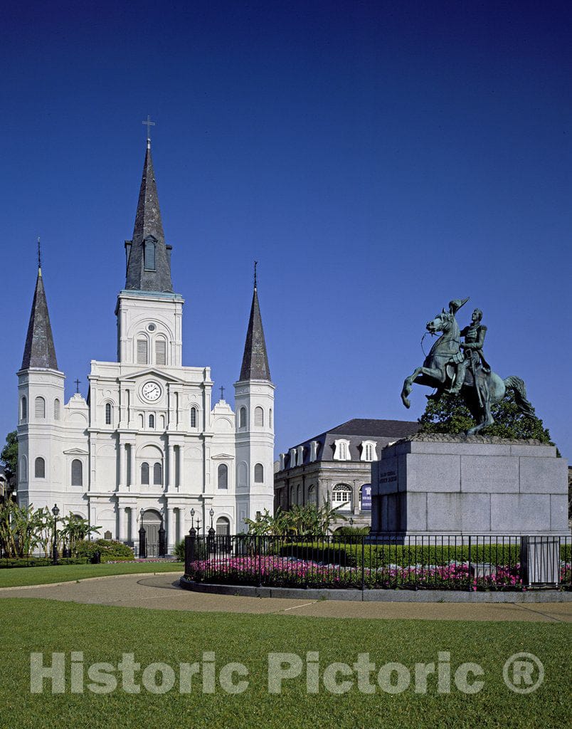 New Orleans, LA Photo - St. Louis Cathedral on Jackson Square, New Orleans, Louisiana