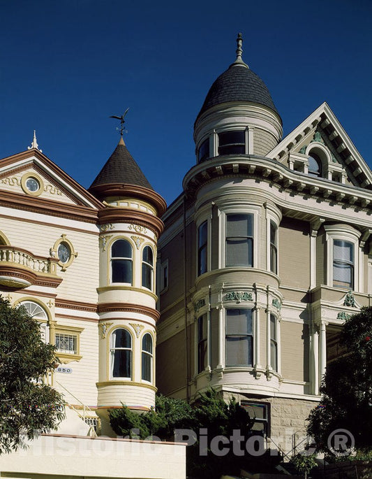 San Francisco, CA Photo - Turreted Houses, San Francisco, California