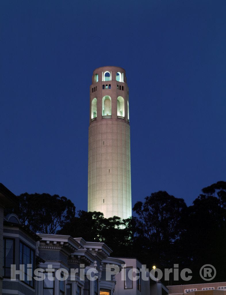 San Francisco, CA Photo - Coit Tower at Dusk, San Francisco, California
