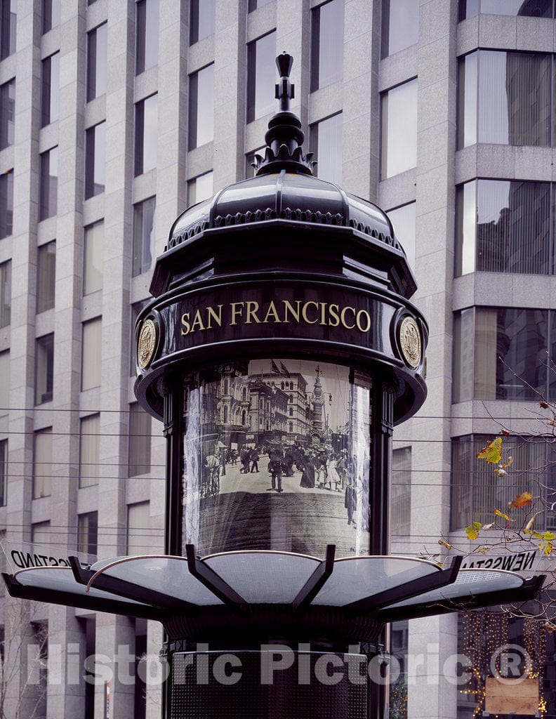 San Francisco, CA Photo - Information Kiosk on Market Street, San Francisco, California