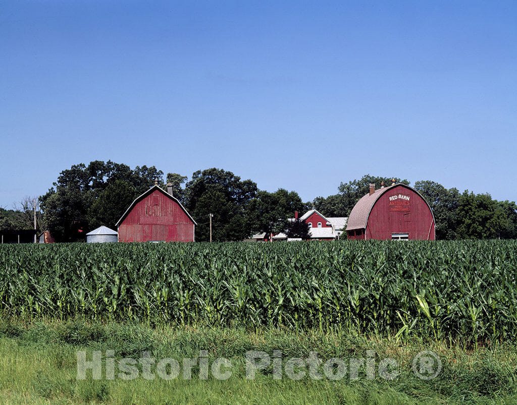 Belle Plaine, MN Photo - Two roof Styles are Visible on These barns in Belle Plaine, Minnesota