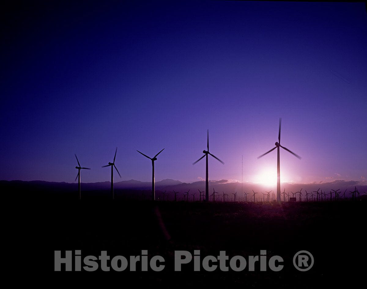 Banning, CA Photo - Wind turbines Above San Gorgonio Pass, Known as Banning Pass-