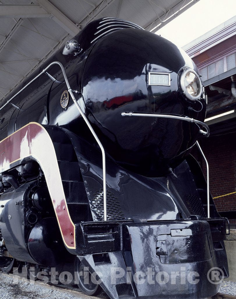 Roanoke, VA Photo - Norfolk and Western Railroad's Coal-Fired 4-8-4 Class J Streamlined Locomotive, Built in Roanoke in 1950, is on Display at The Museum of Transportation
