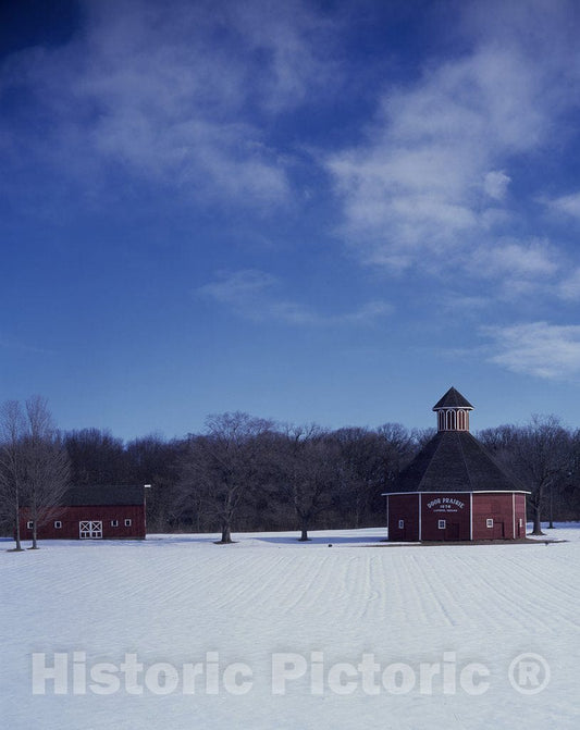 La Porte, in Photo - A Polyhedron, or Multi-Sided, barn is This Nine-Sided Example in La Porte, Indiana