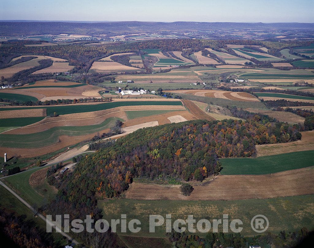 Pennsylvania Photo - Aerial View of Pennsylvania farmland
