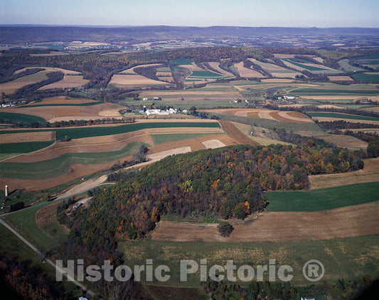 Pennsylvania Photo - Aerial View of Pennsylvania farmland