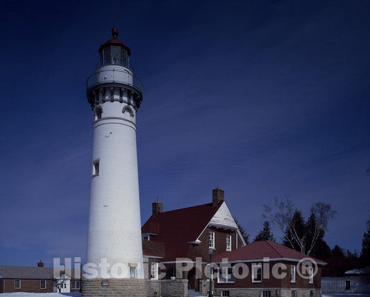 Gulliver, MI Photo - Seul Choix Point Lighthouse on Michigan's Upper Peninsula Helps Guide boaters Through The Dangerous Straits of Macinaw. Gulliver, Michigan