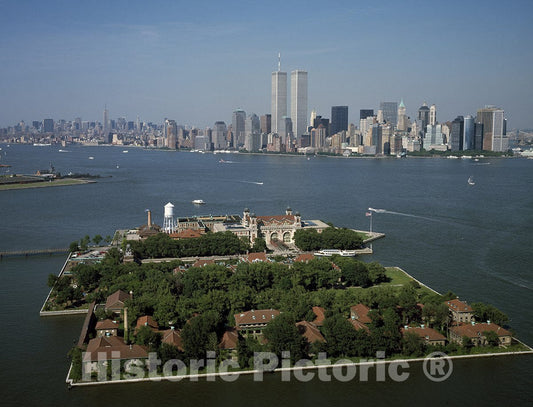 Jersey City, NJ Photo - Aerial View of The Ellis Island Immigration Station-