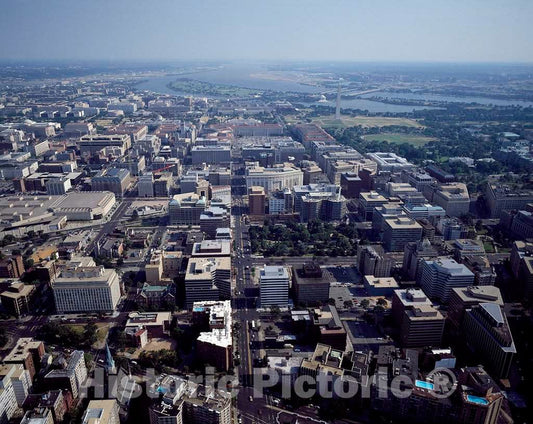 Photo - Aerial View with Franklin Square Park in The Foreground. Washington, D.C.- Fine Art Photo Reporduction