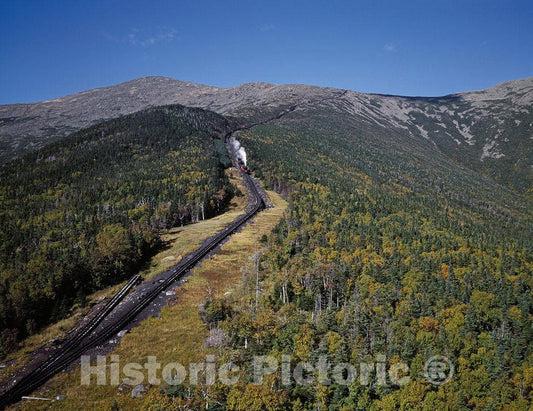 Bretton Woods, NH Photo - A cog railway on New Hampshire's Mount Washington in the White Mountains