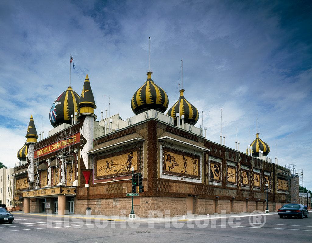 Photograph- Originally Built in 1892 and Modified Several Times, The Corn Palace, which Doubles as an Auditorium and Tourist Attraction, is Refreshed Each Year with corncobs of Many Colors