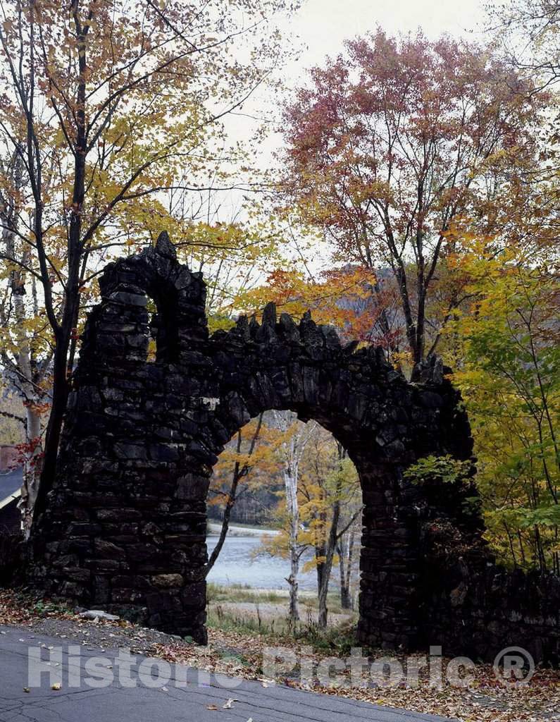 Photo - Old Stone Portal Leading to The Balsams Hotel and Resort, Dixville Notch, New Hampshire- Fine Art Photo Reporduction