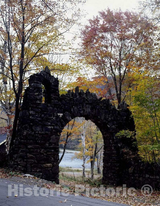 Photo - Old Stone Portal Leading to The Balsams Hotel and Resort, Dixville Notch, New Hampshire- Fine Art Photo Reporduction