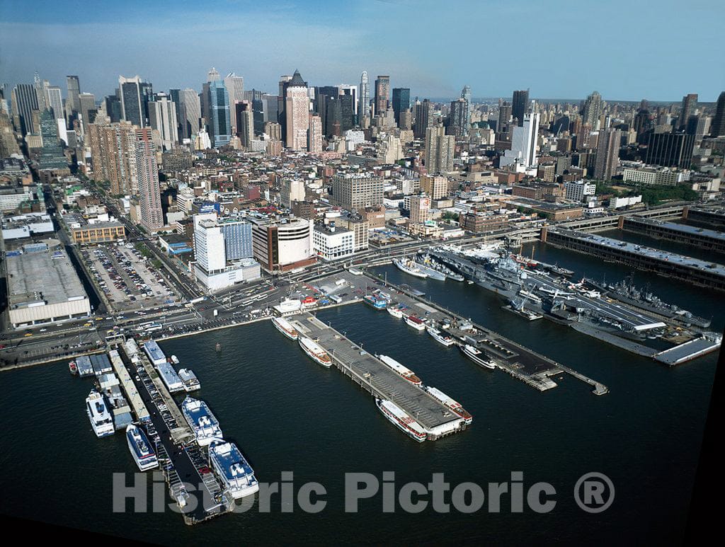 Photo - Aerial View of New York City from The East River Toward Midtown Manhattan- Fine Art Photo Reporduction