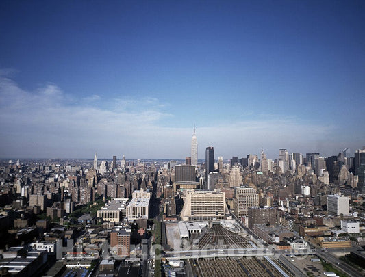 New York, NY Photo - Aerial View of New York City, Looking East Toward The Empire State Building.