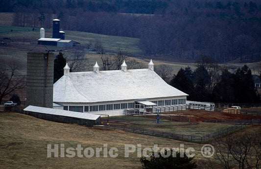 Photo - Large dairy barn near Orange, Virginia- Fine Art Photo Reporduction