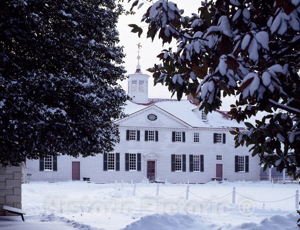 Photo - Snowy Day at George Washington's Estate, Mount Vernon, Virginia- Fine Art Photo Reporduction