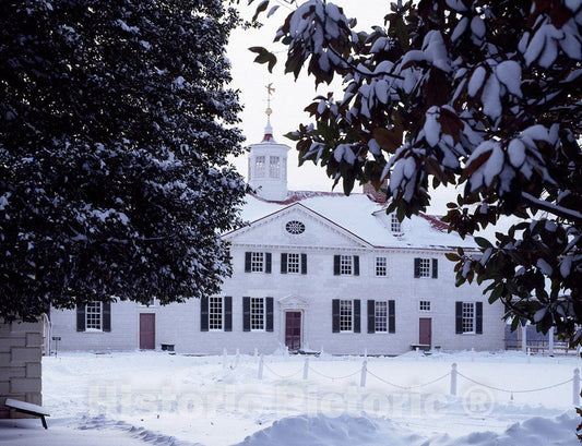 Photo - Snowy Day at George Washington's Estate, Mount Vernon, Virginia- Fine Art Photo Reporduction