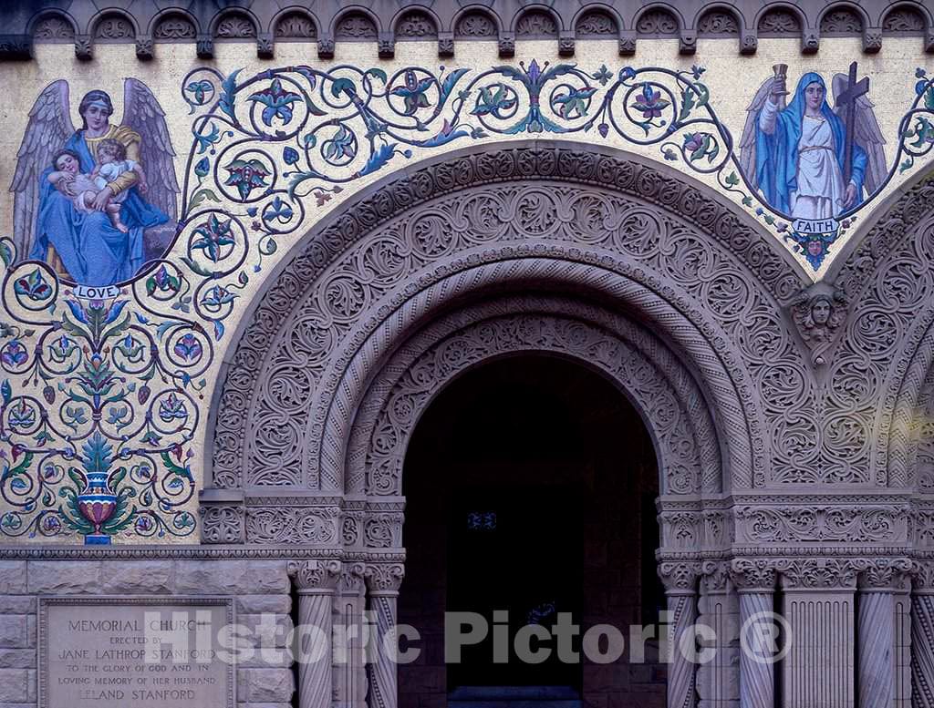 Photo - Detail of The Entry gate to Stanford University, Palo Alto, California- Fine Art Photo Reporduction