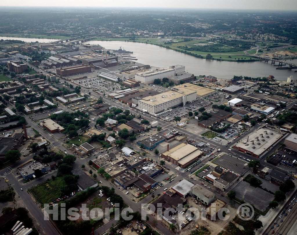 Photo - Aerial view of the Washington Navy Yard, Washington, D.C.- Fine Art Photo Reporduction