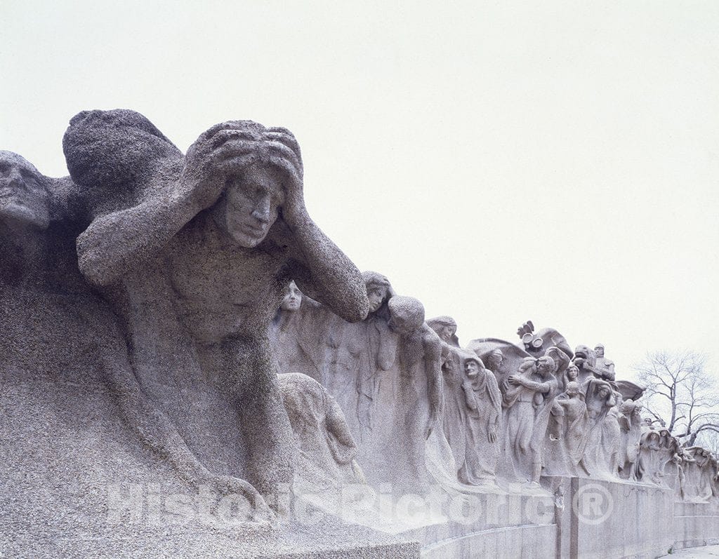 Chicago, IL Photo - Sculpture That is Part of Lorado Taft's Fountain of Time in Hyde Park, Near The University of Chicago, Chicago, Illinois