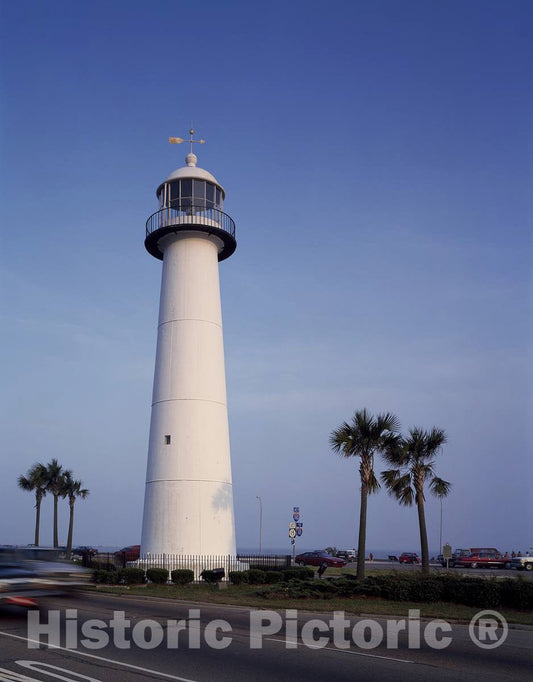 Photo- Erected in 1848, The Biloxi Lighthouse on The Gulf of Mexico Stood for More Than a Century and a Half Before Taking a Severe Battering from Hurricane Katrina in 2005