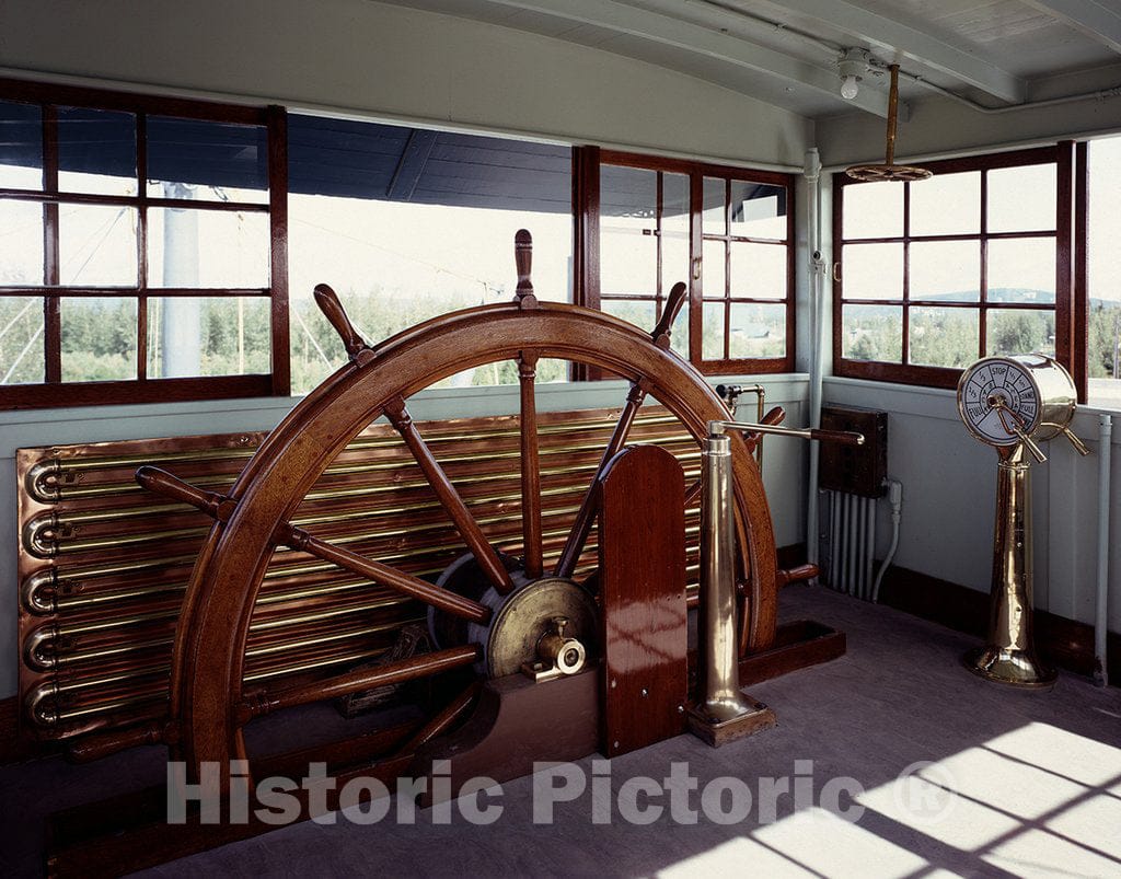 Photograph- Riverboat Nenana, a sternwheel packet steamer that once plied the interior rivers of the Last Frontier, before finding at home as a floating museum in the harbor, Fairbanks, Alaska