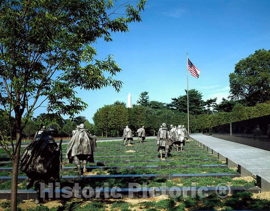 Photo - Stainless-Steel Troopers on Patrol at The Korean War Veterans Memorial, Washington, D.C.- Fine Art Photo Reporduction