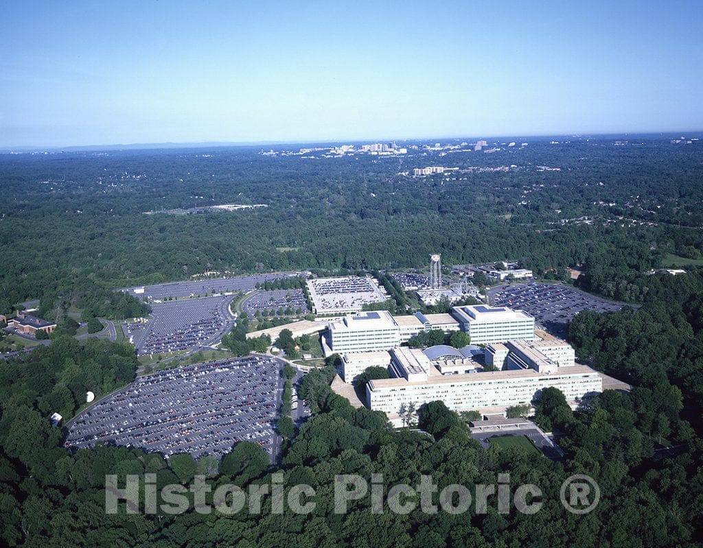 Langley, VA Photo - Aerial View of The Central Intelligence Agency Headquarters, Langley, Virginia