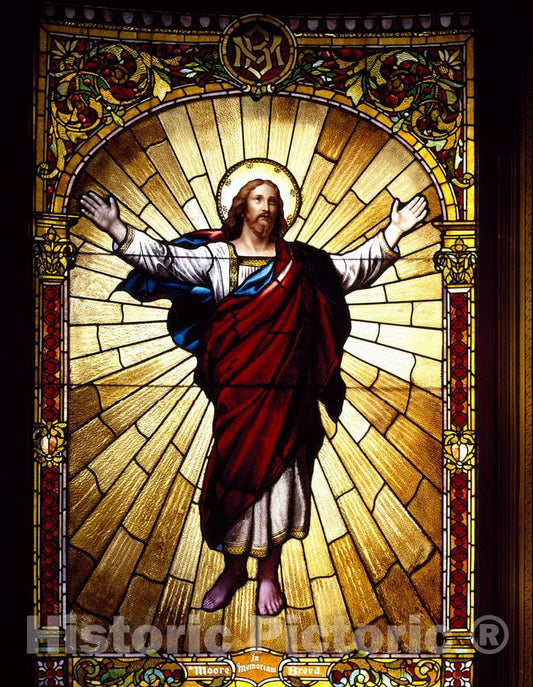 San Francisco, CA Photo - Stained-Glass Window at The Neptune Society Columbarium, San Francisco, CA