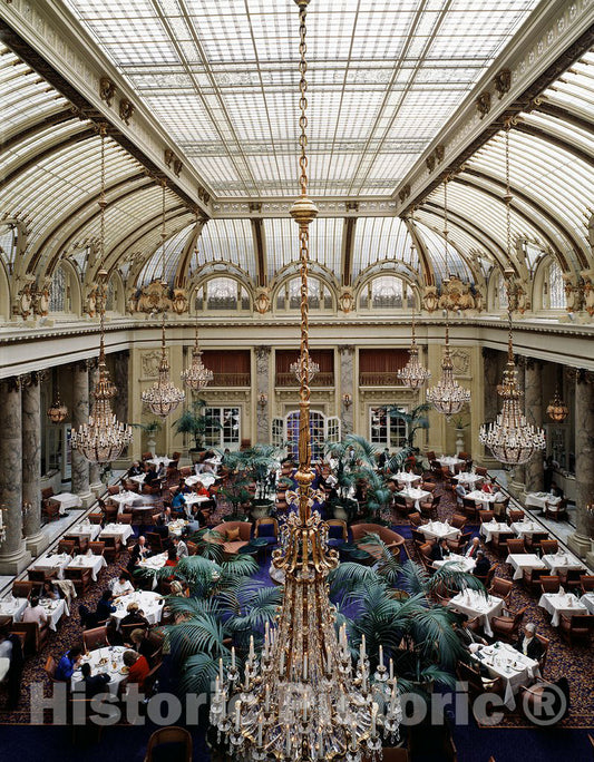 San Francisco, CA Photo - Elegant Dining Room at The Sheraton Palace Hotel, Once The west's Renowned Palace Hotel, San Francisco, California.