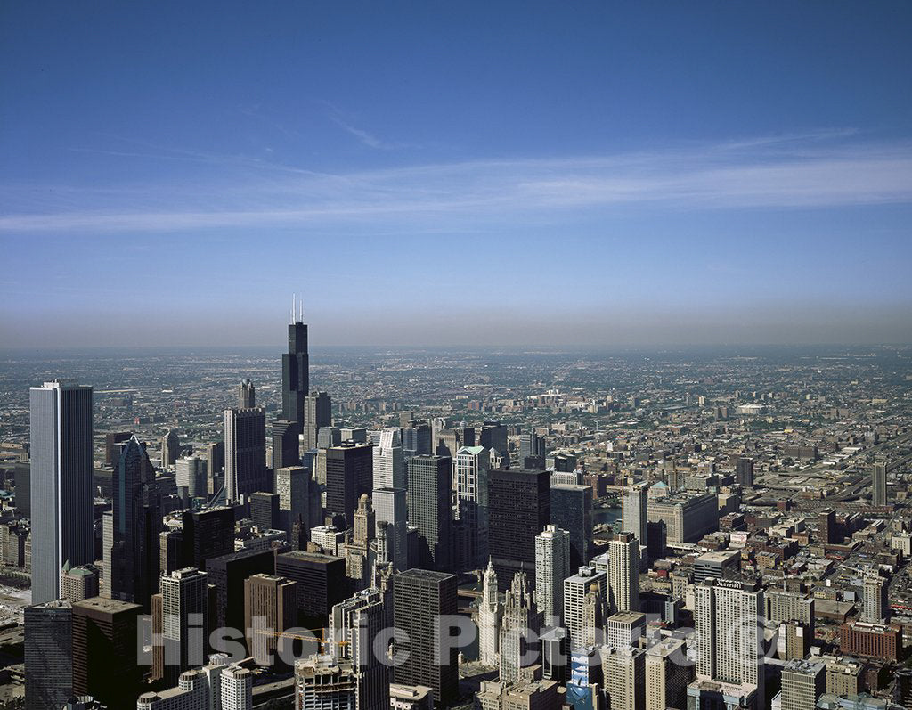 Chicago, IL Photo - Aerial View of Chicago, Illinois