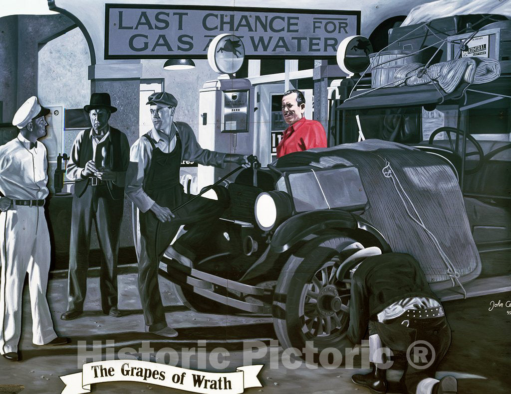 California Photo - Grapes of Wrath Billboard Along a California Highway