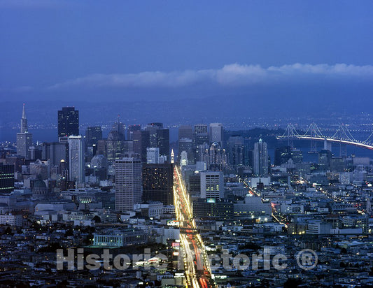 San Francisco, CA Photo - Dusk, San Francisco, California