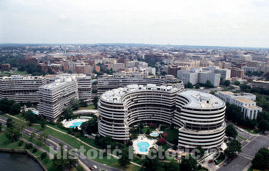 Photo - Aerial View of The Infamous Watergate Hotel, Washington, D.C.- Fine Art Photo Reporduction