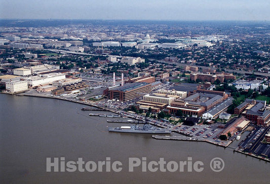Photo - Aerial View of Navy Yard in The S.W. Quadrant, Washington, D.C.- Fine Art Photo Reporduction