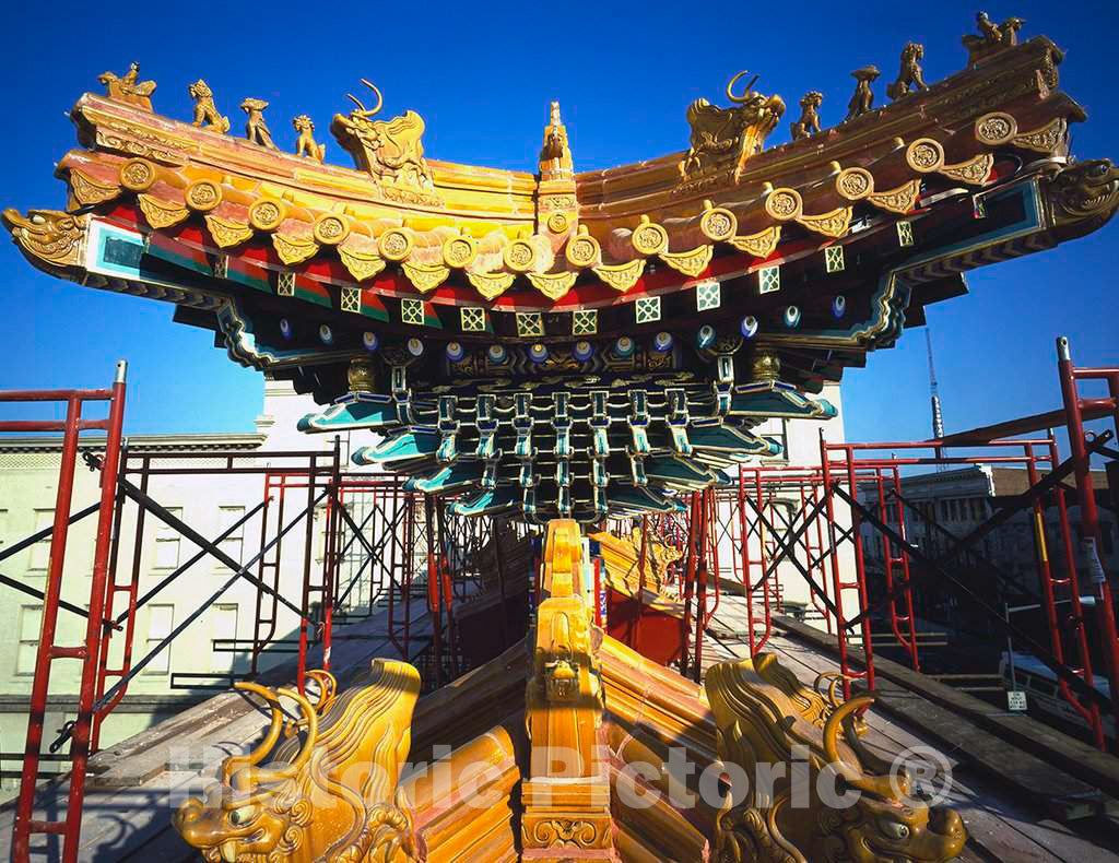 Photo - Washington's Friendship Arch, Entering The city's Chinatown neighorhood, Under Construction. Washington, D.C.- Fine Art Photo Reporduction