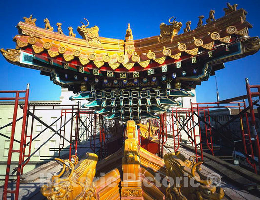 Photo - Washington's Friendship Arch, Entering The city's Chinatown neighorhood, Under Construction. Washington, D.C.- Fine Art Photo Reporduction