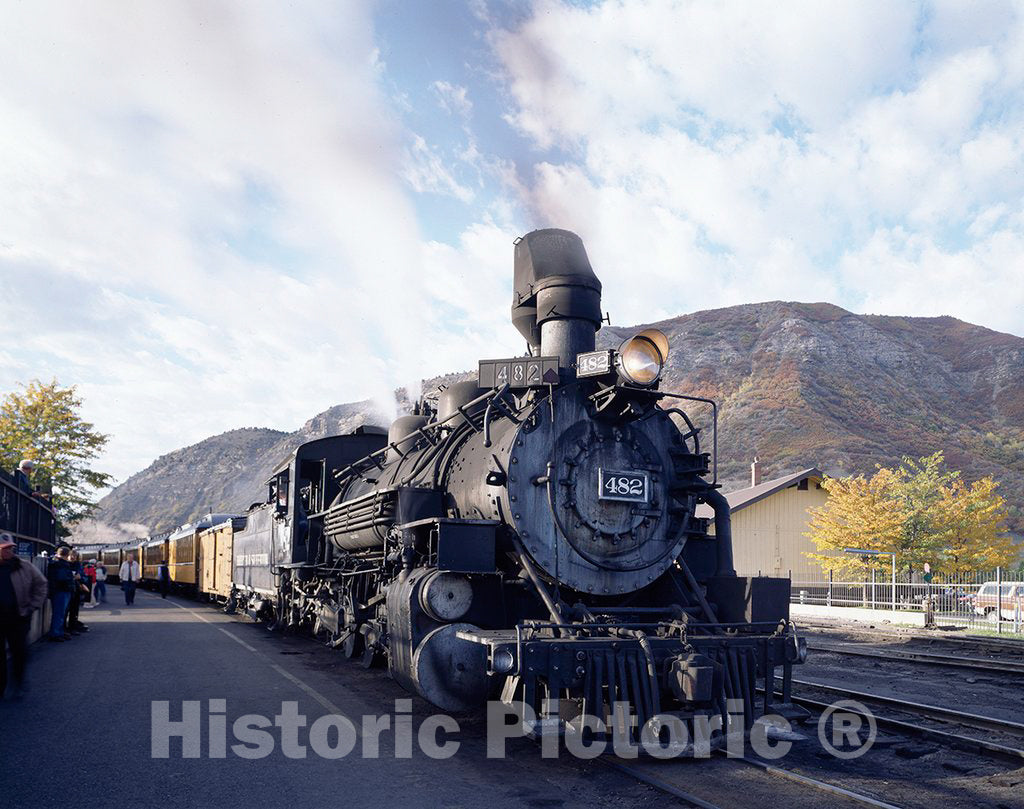 Photo - Steam Engine on The Durango & Silverton Railroad Sightseeing line, Durango, Colorado- Fine Art Photo Reporduction