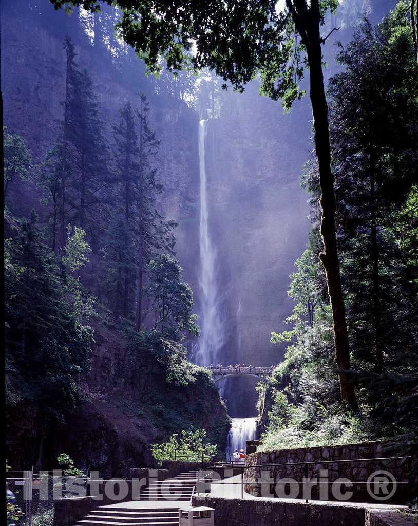 Multnomah Falls, OR Photo - Multnomah Falls, one of Many Waterfalls Along The Columbia River Gorge, Oregon