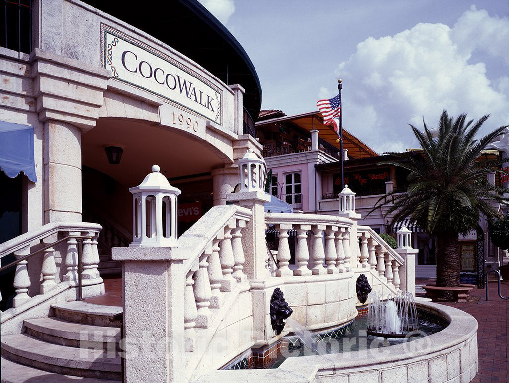 Miami, FL Photo - CocoWalk Shopping Area in The Coconut Grove Area of Miami, Florida